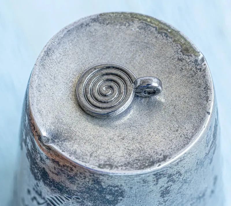 подвеска металлическая "спираль", цвет черный, 8х1.8х1.2 мм