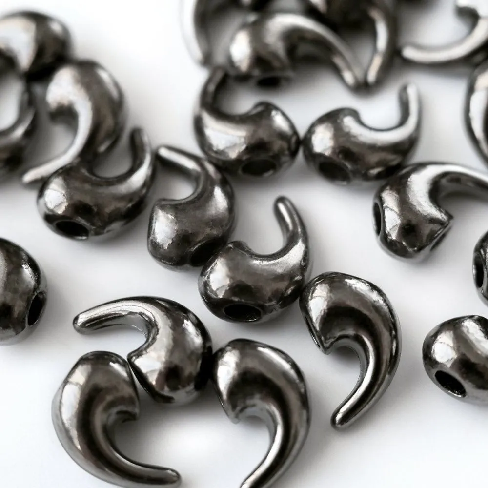 подвеска металлическая "коготь", цвет черный, 16x9x7 мм