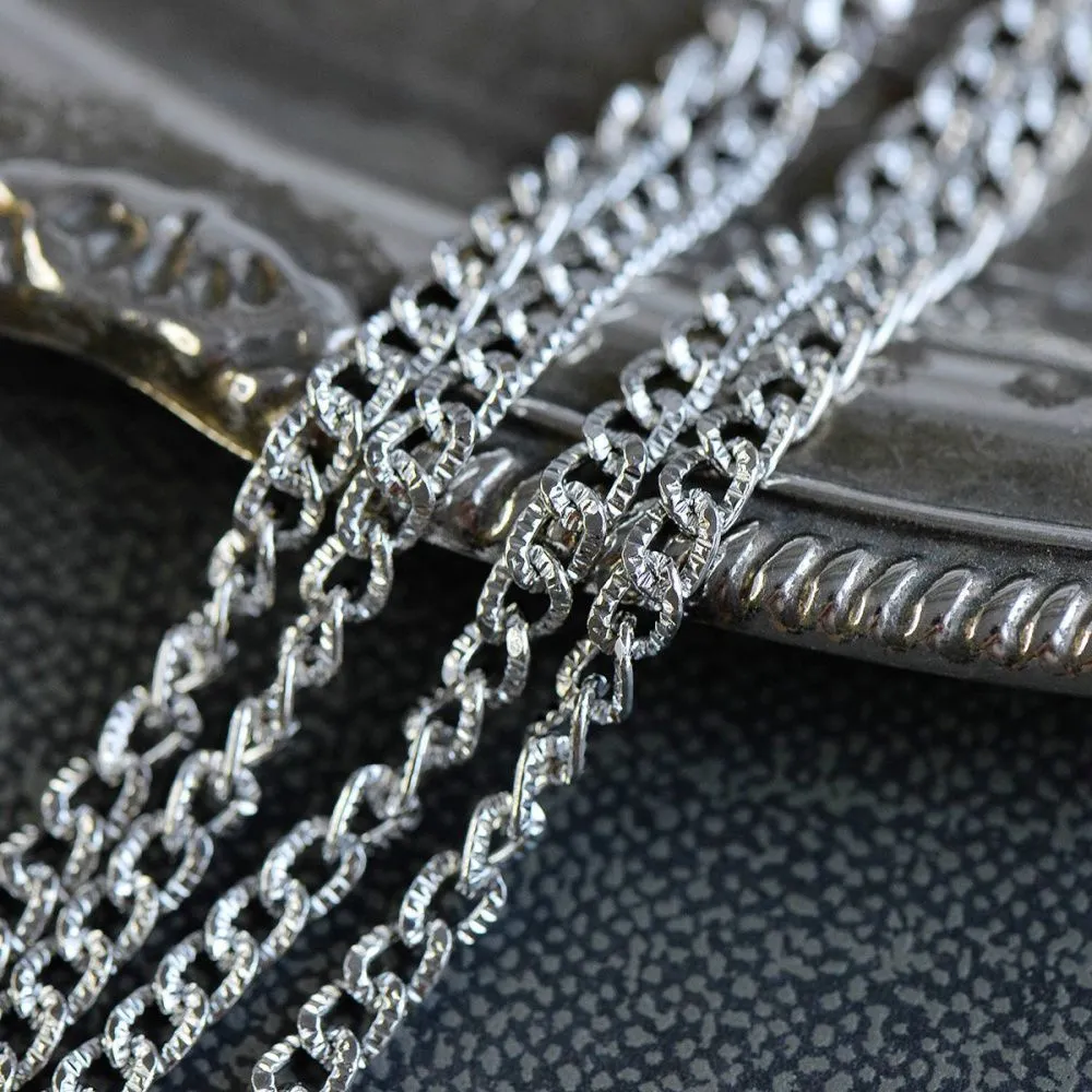 цепочка "мета", цвет платина, звено 6x4x1 мм