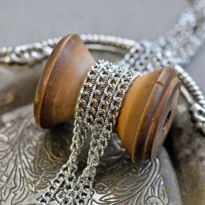 цепочка "мета", цвет платина, звено 6x4x1 мм