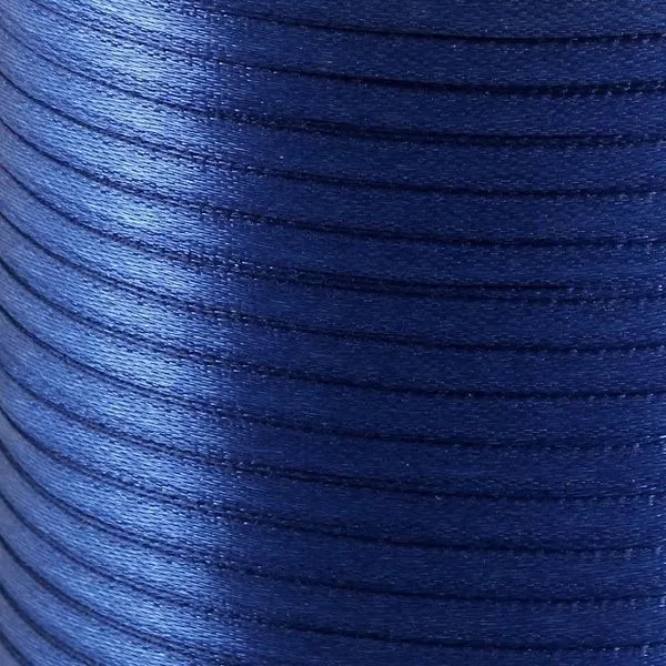 лента, атлас, цвет синий прусский, ширина 3 мм ленты