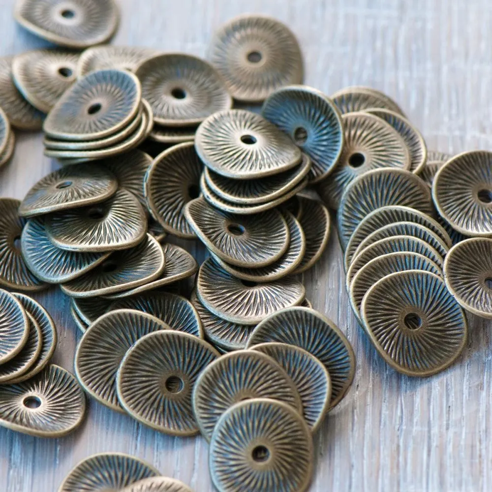 разделитель для бусин "спектр", цвет античная бронза, 15x14x1 мм