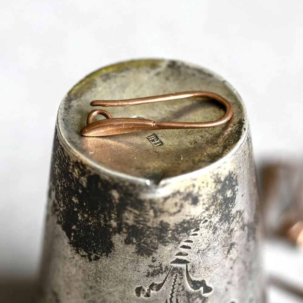 швензы "одри", цвет красная медь, 20.5x8.5х1 мм