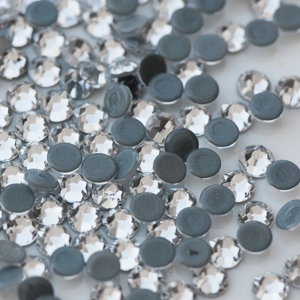 стразы термоклеевые горячей фиксации люкс, cristal, ss20