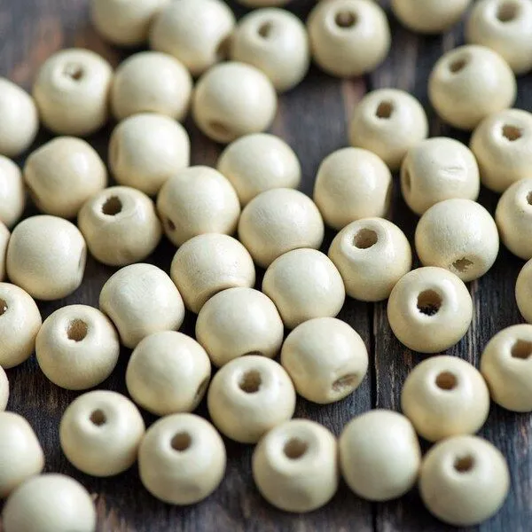 бусина дерево 12, цвет натуральный, 12х10.5 мм