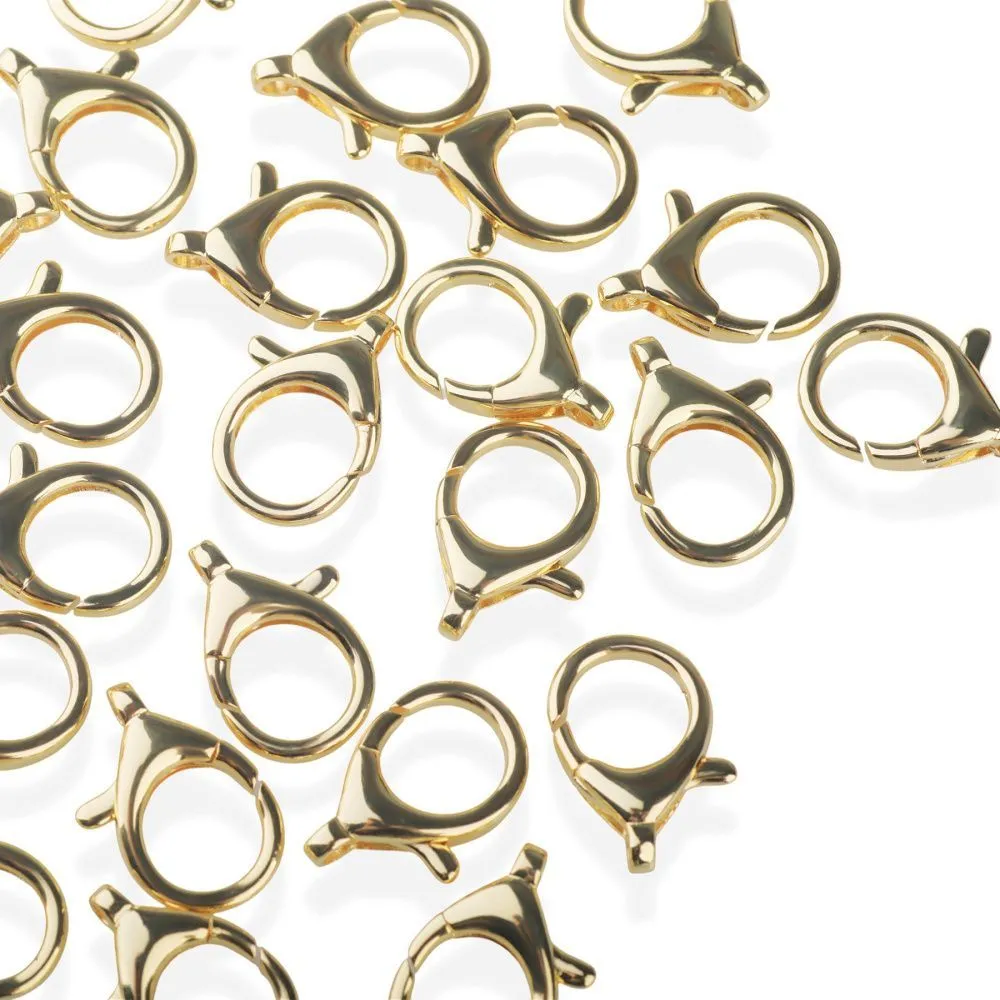 замочек-лобстер, позолота, 20x15x4.5 мм