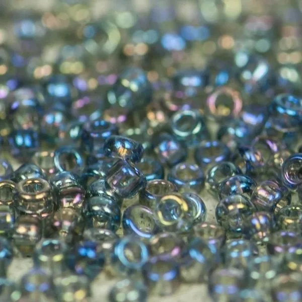 бисер "радуга", цвет прозрачный бензиновый, 12/0 (уп 7 г)