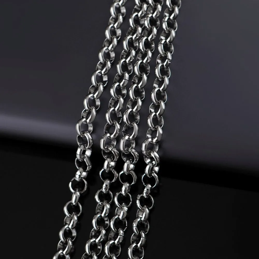 цепочка "раунд 304", цвет стальной, звено 6x2 мм