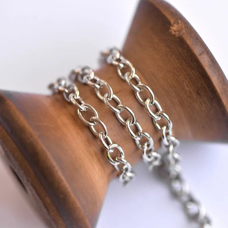 цепочка "кросс", цвет платина, звено 5x3x1 мм