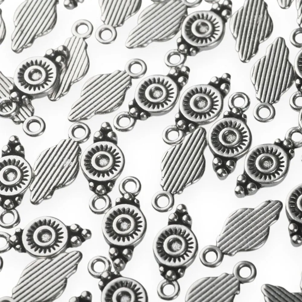 подвеска металл "митра", цвет античное серебро, 16x7x1.5 мм