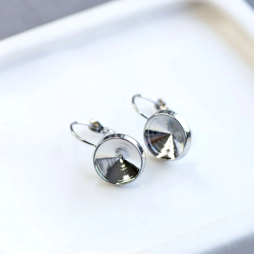 швензы "риволи", покрыты платиной, 22x14 мм