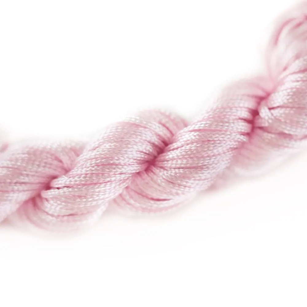 шнур, полиэстер, цвет розовый, 1 мм, уп 26 м  