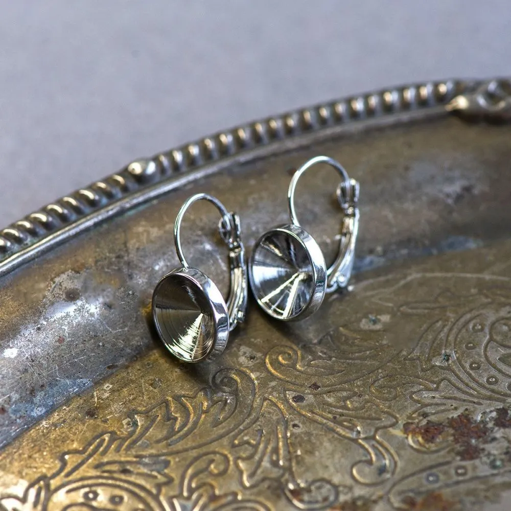 швензы "риволи", покрыты платиной, 22x14 мм