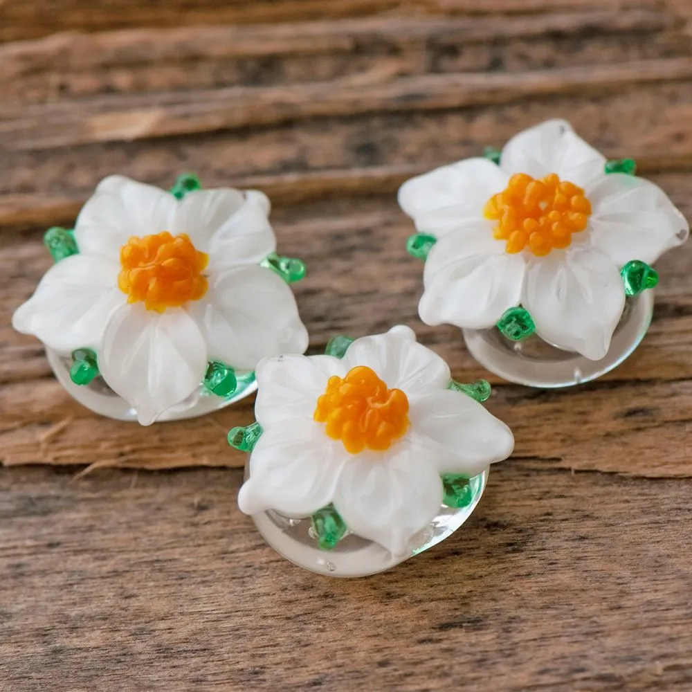 бусина, мурано "жасмин", фигурная,18х16мм