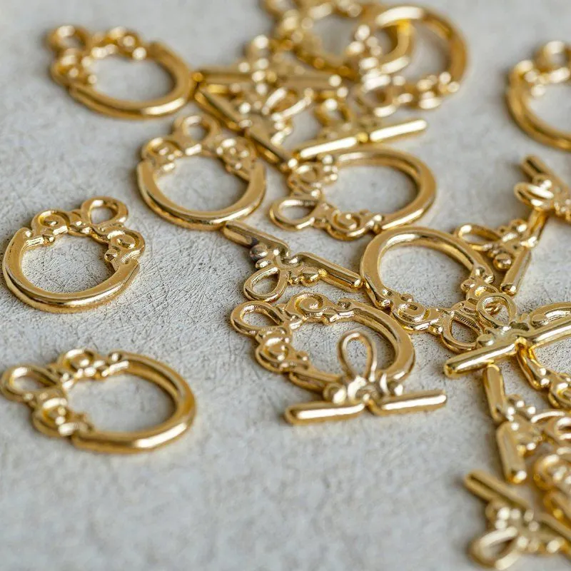 Замочки тоггл "венеция", цвет золото, 20x14 мм