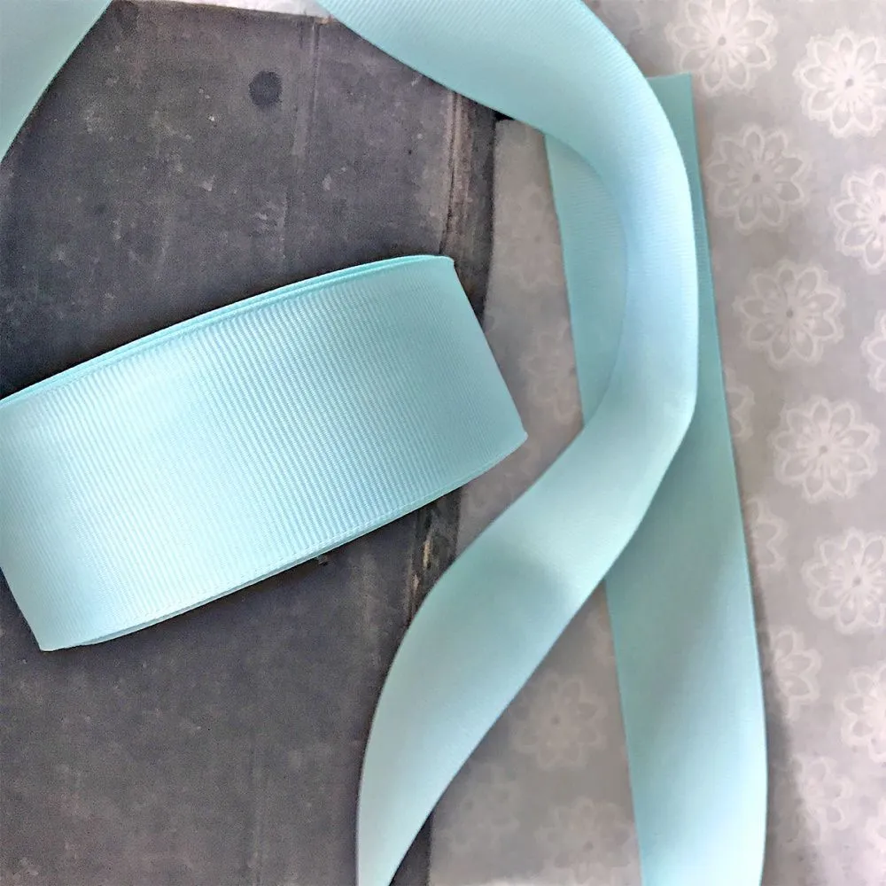 лента репсовая, цвет аквамарин, ширина 38 мм ленты