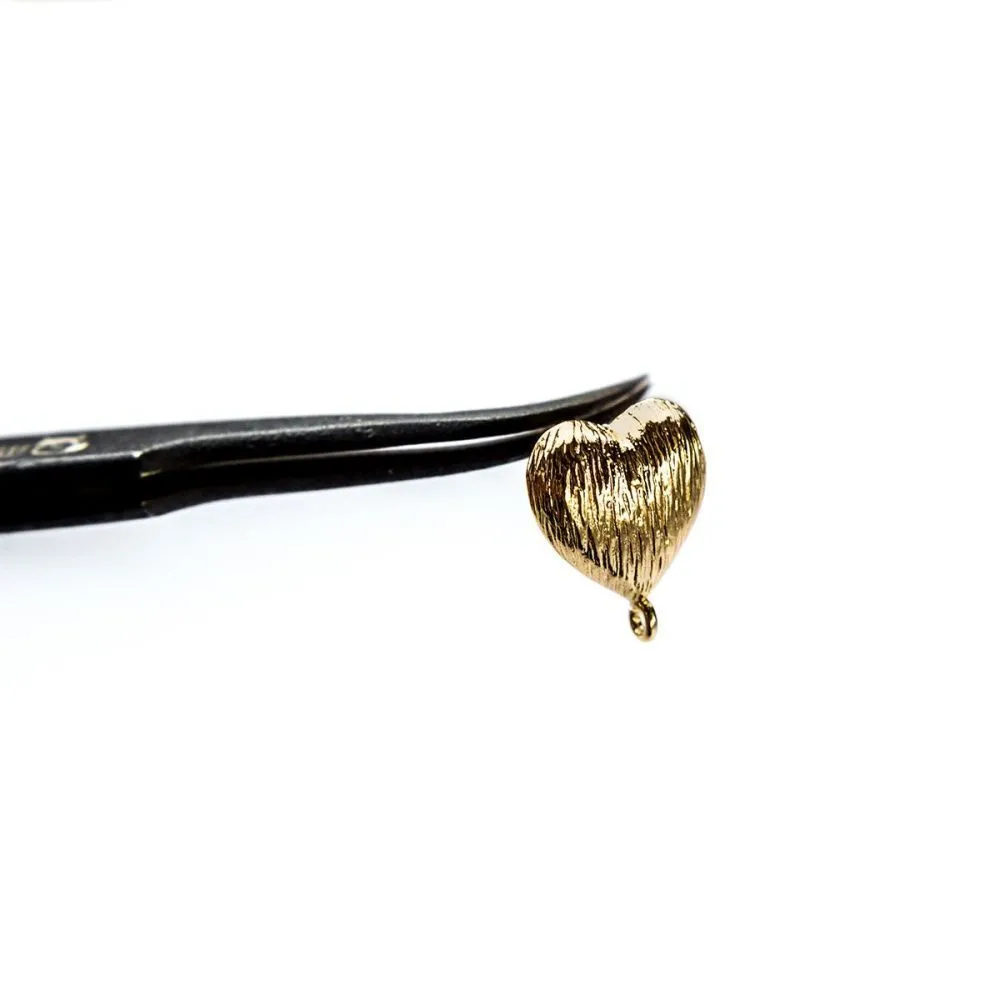 пуссеты "харт-скратч", позолоченные, 16x13.5 мм