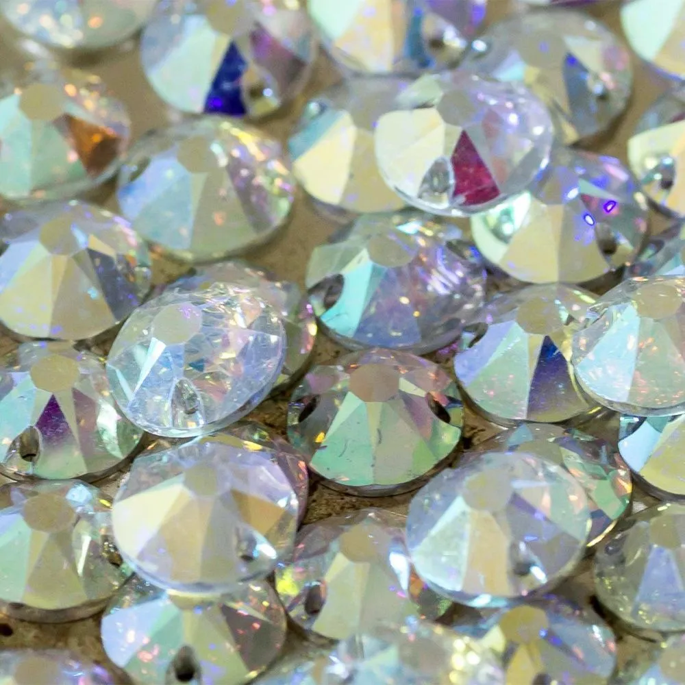 стразы пришивные round, смола, бензиновые, 10 мм