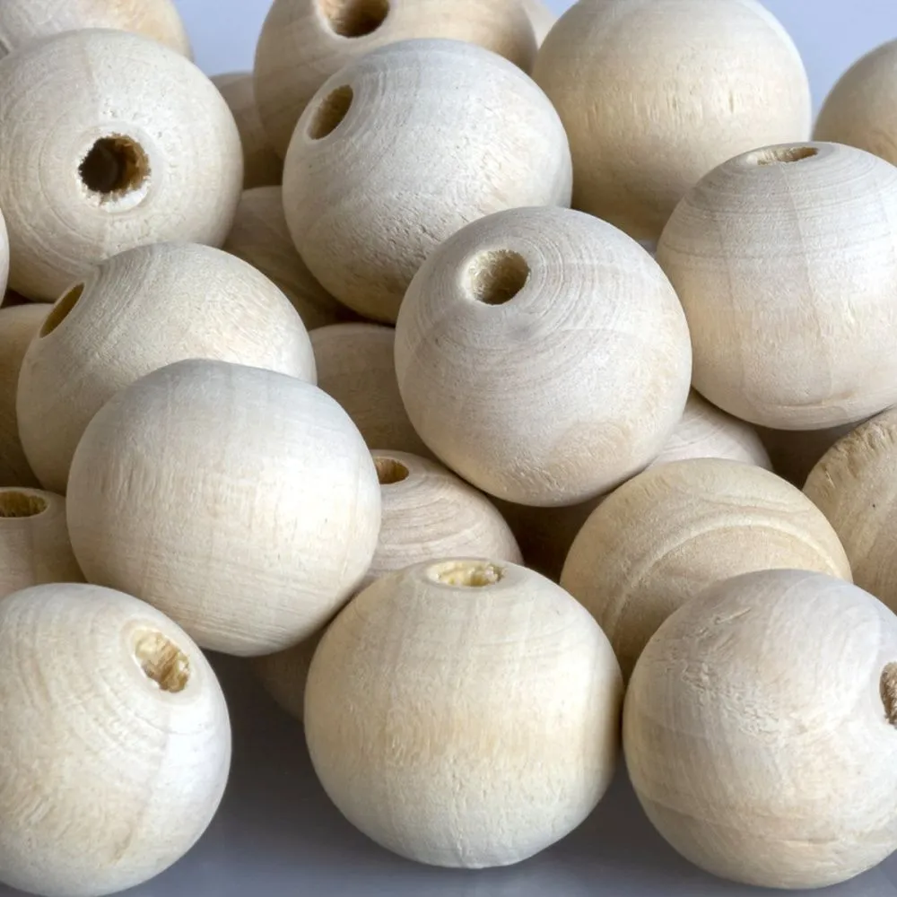 бусина дерево 20, для обвязки, цвет натуральный, 20 мм