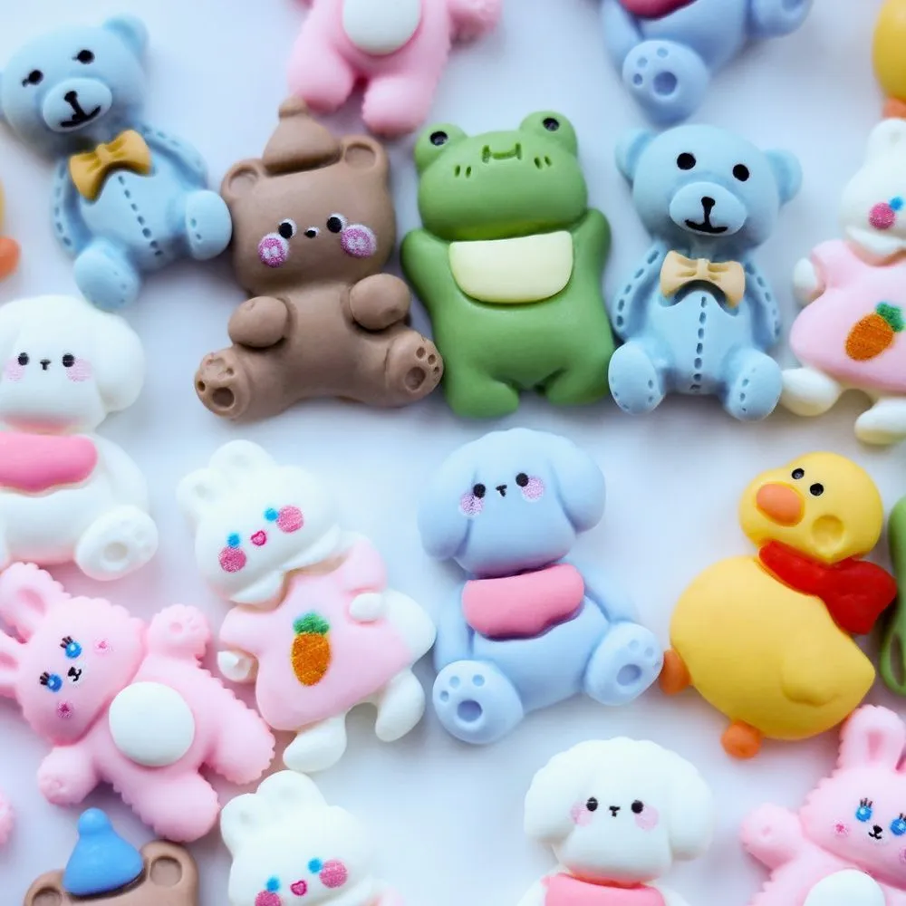 кабошон из смолы "мультики", цветовой и размерный микс