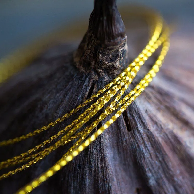 шнур металлик, цвет золото, 0.6 мм, 8 м