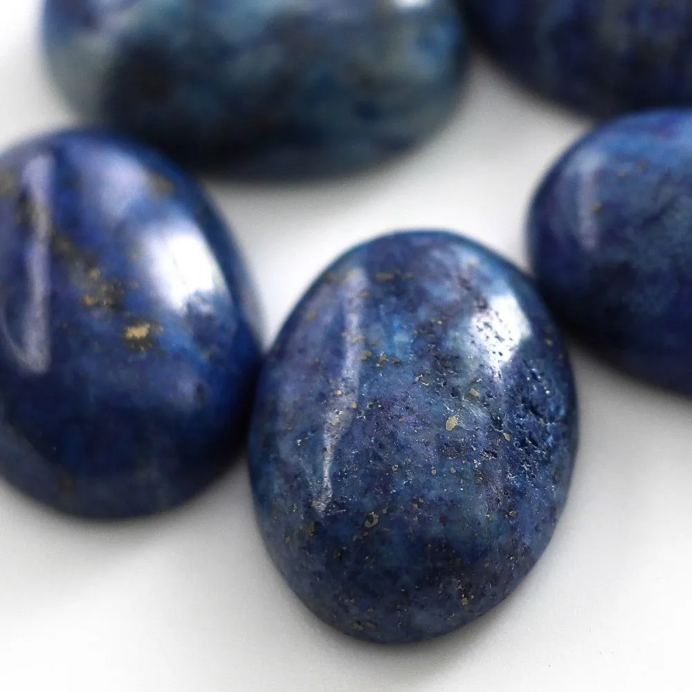 кабошон лазурит овальный, цвет синий, 18х13х6 мм