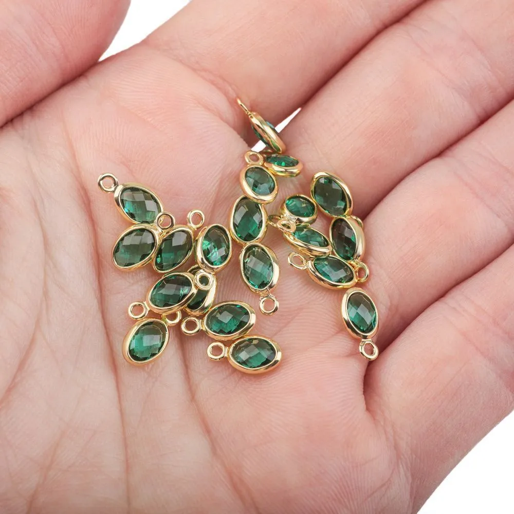 подвеска металл "сакура", позолота/прозрачный, 14.5x12x3 мм