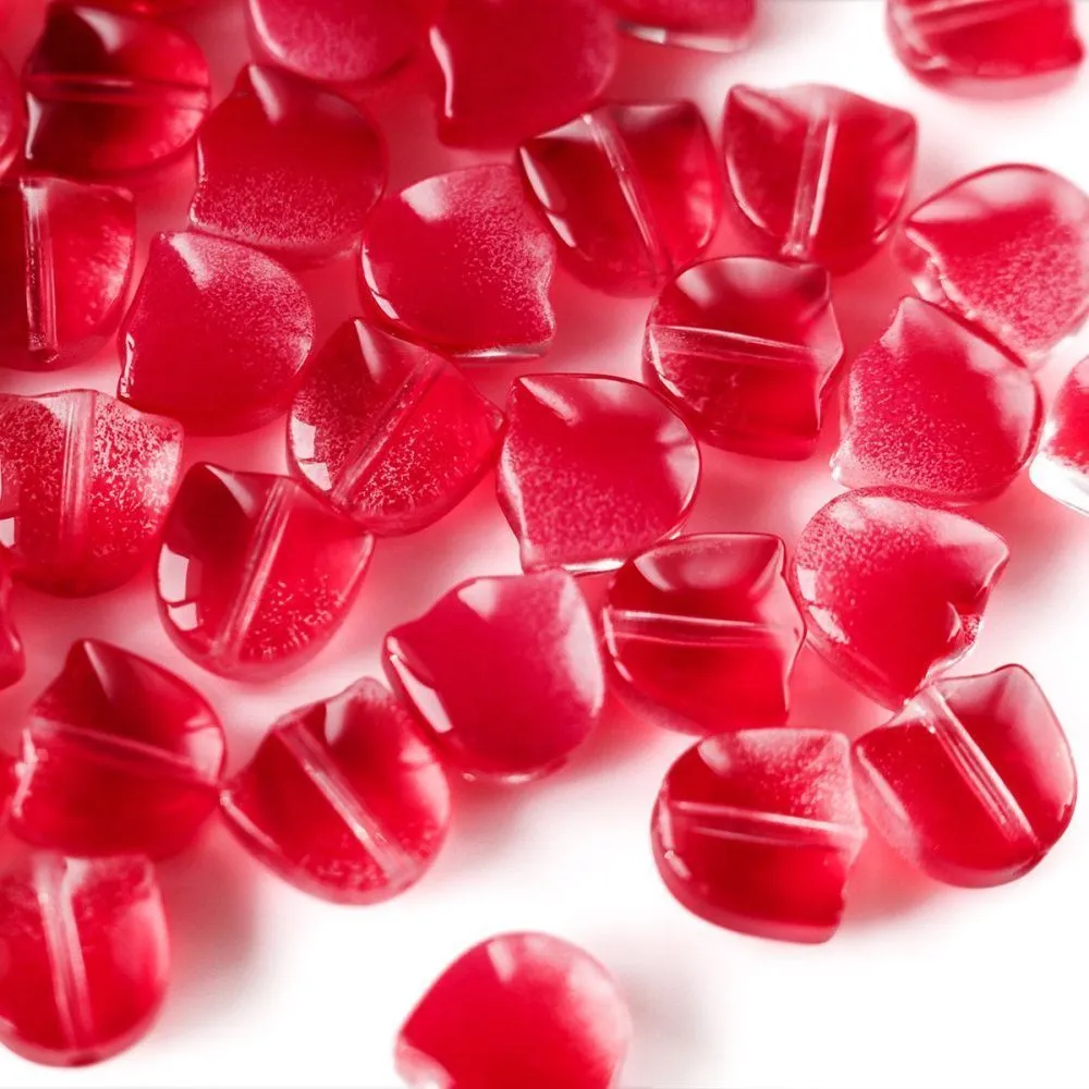 бусина "тюльпан", стекло, цвет красный, 9 мм