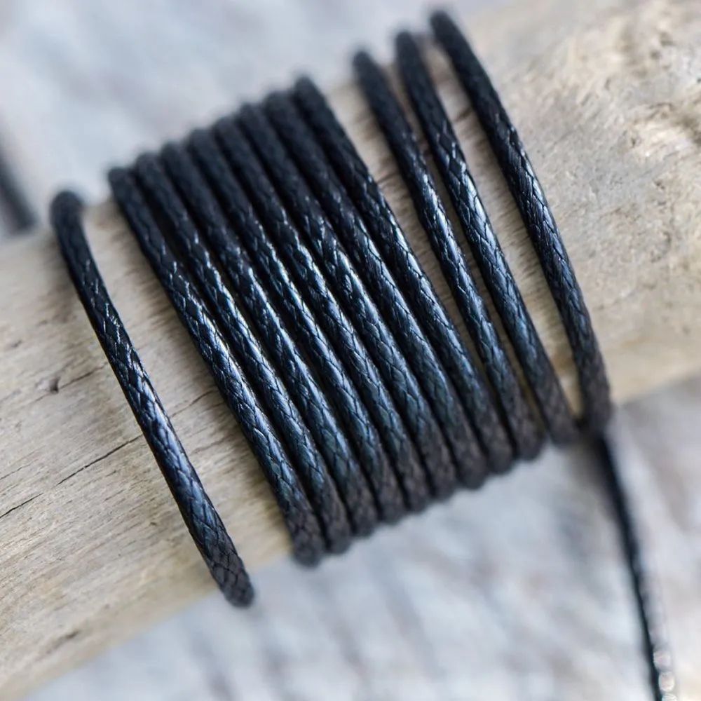шнур вощеный, цвет черный, 1 мм