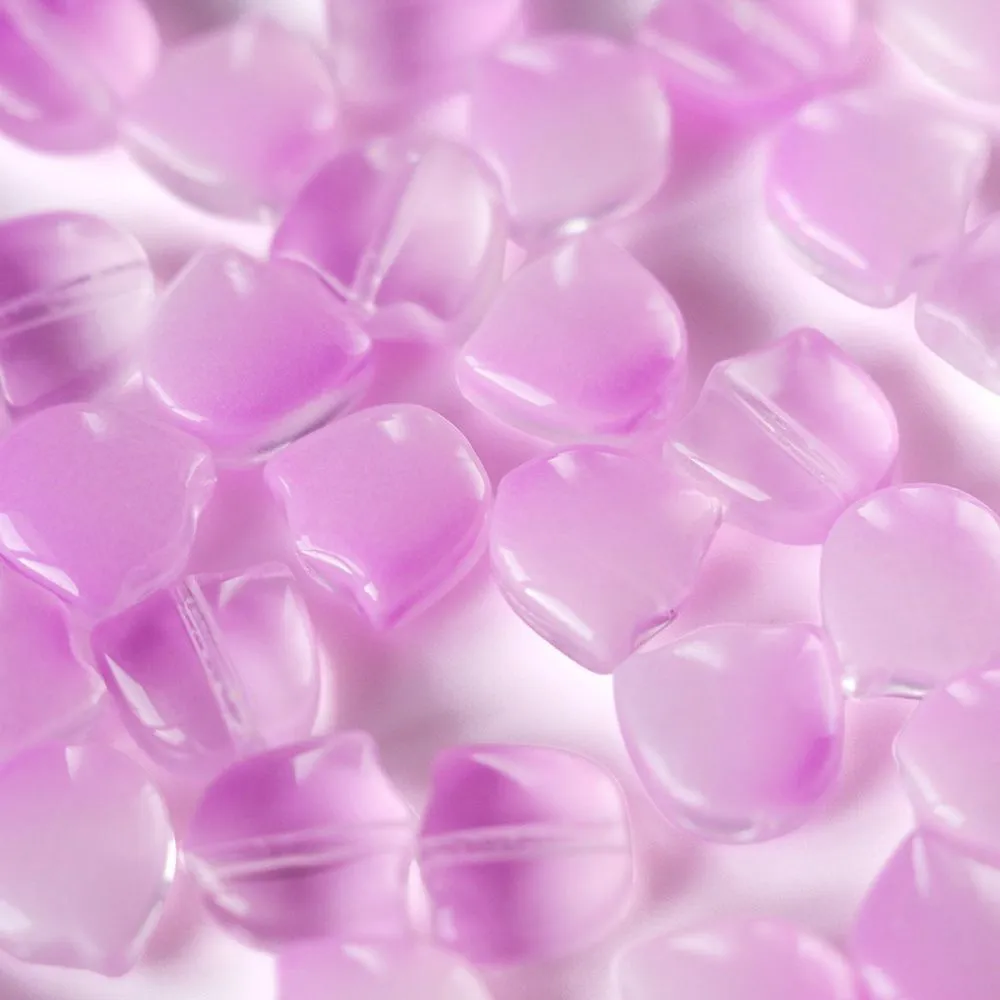 бусина "тюльпан", стекло, цвет яркая сирень, 9 мм