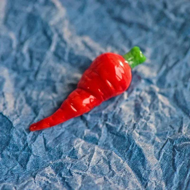 бусина, мурано "морковка", оранжевый, 25х9 мм