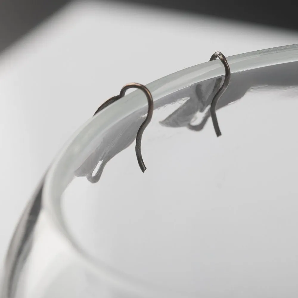 швензы "листва", цвет античная бронза, 20x14.5x2 мм