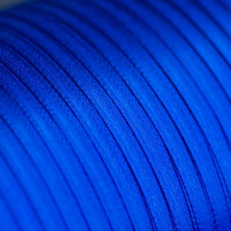 лента, атлас, цвет синий яркий, ширина 3 мм ленты