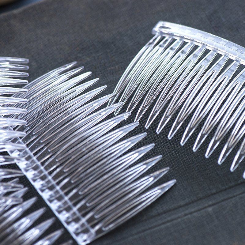 гребешок для волос, пластик, цвет прозрачный, 70x46 мм