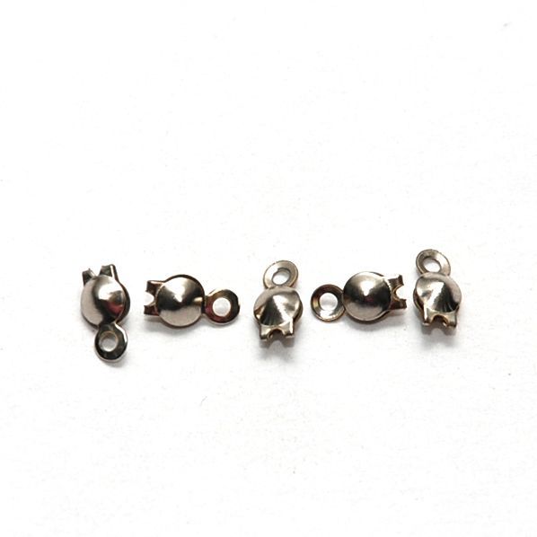 калотта, цвет платина, 8х4 мм (уп 20 шт +/-2 шт)