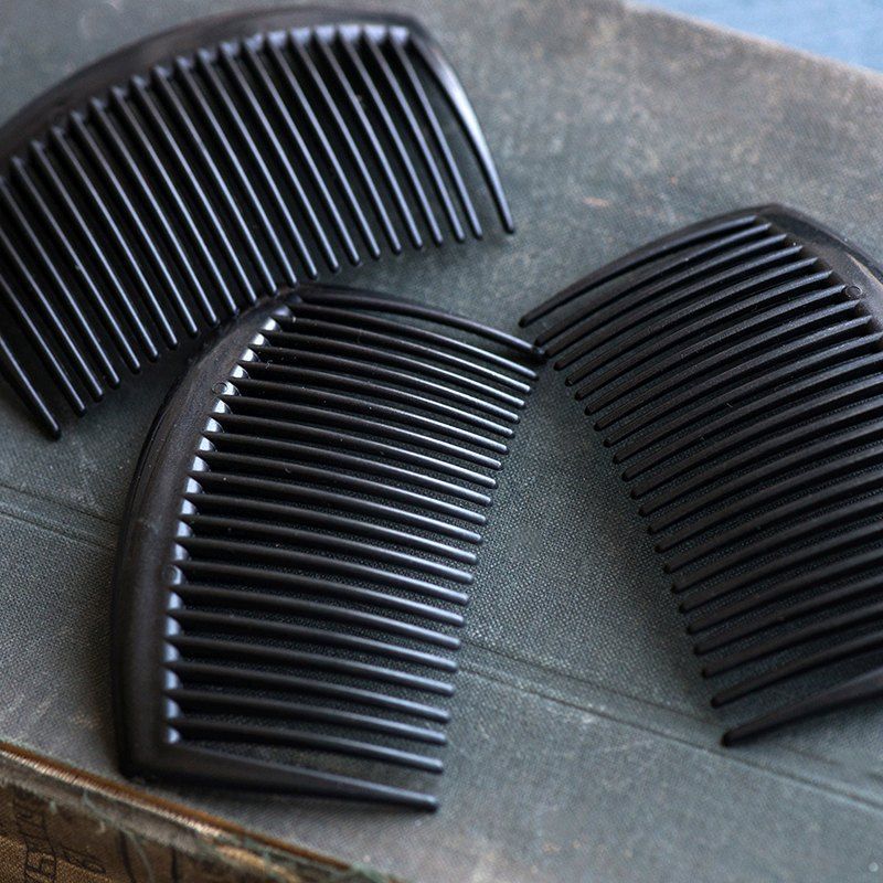 гребешок для волос, пластик, цвет черный, 83x51х4 мм