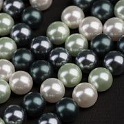 Ракушечный жемчуг круглый, цветовой микс, 8 мм