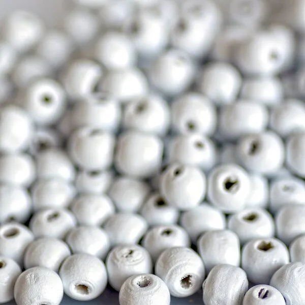 бусина дерево 10, цвет белый, 10х9 мм