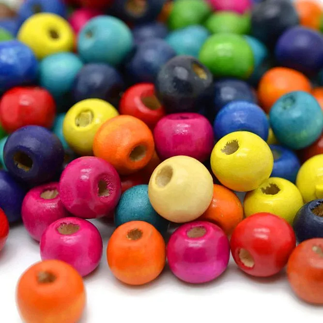 бусина дерево 7, цветовой микс, 7х6 мм