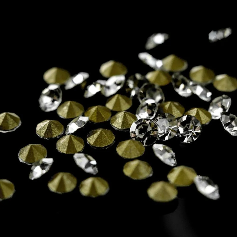 стразы ювелирные, конические, стекло, цвет crystal, 3.8 мм