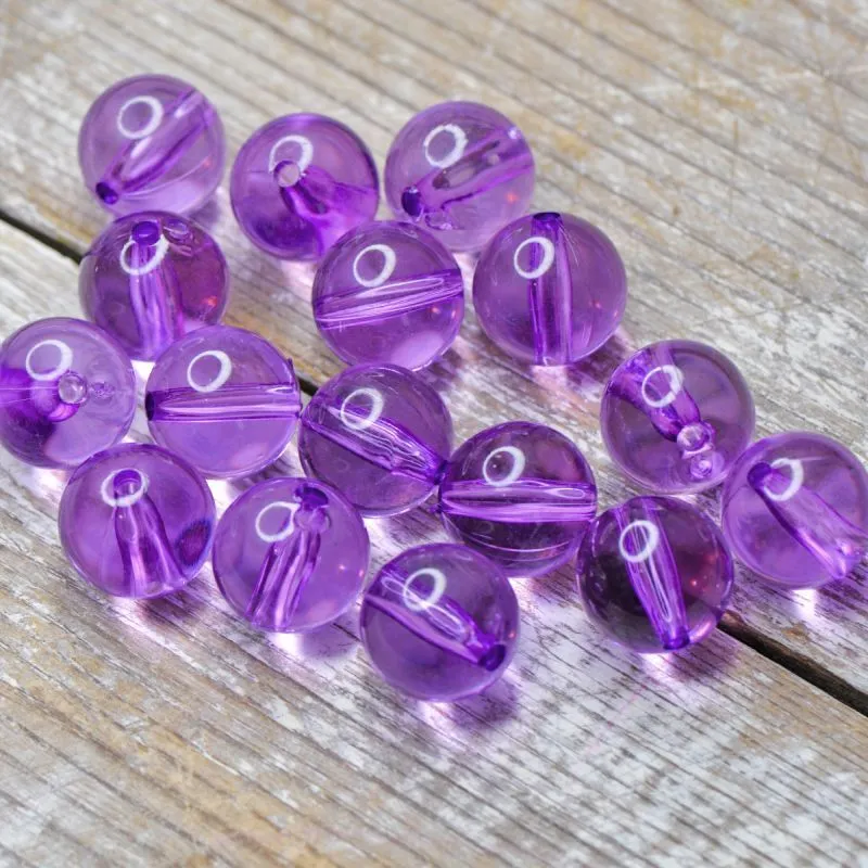 бусина, акрил 20, цвет фиолетовый, 20 мм